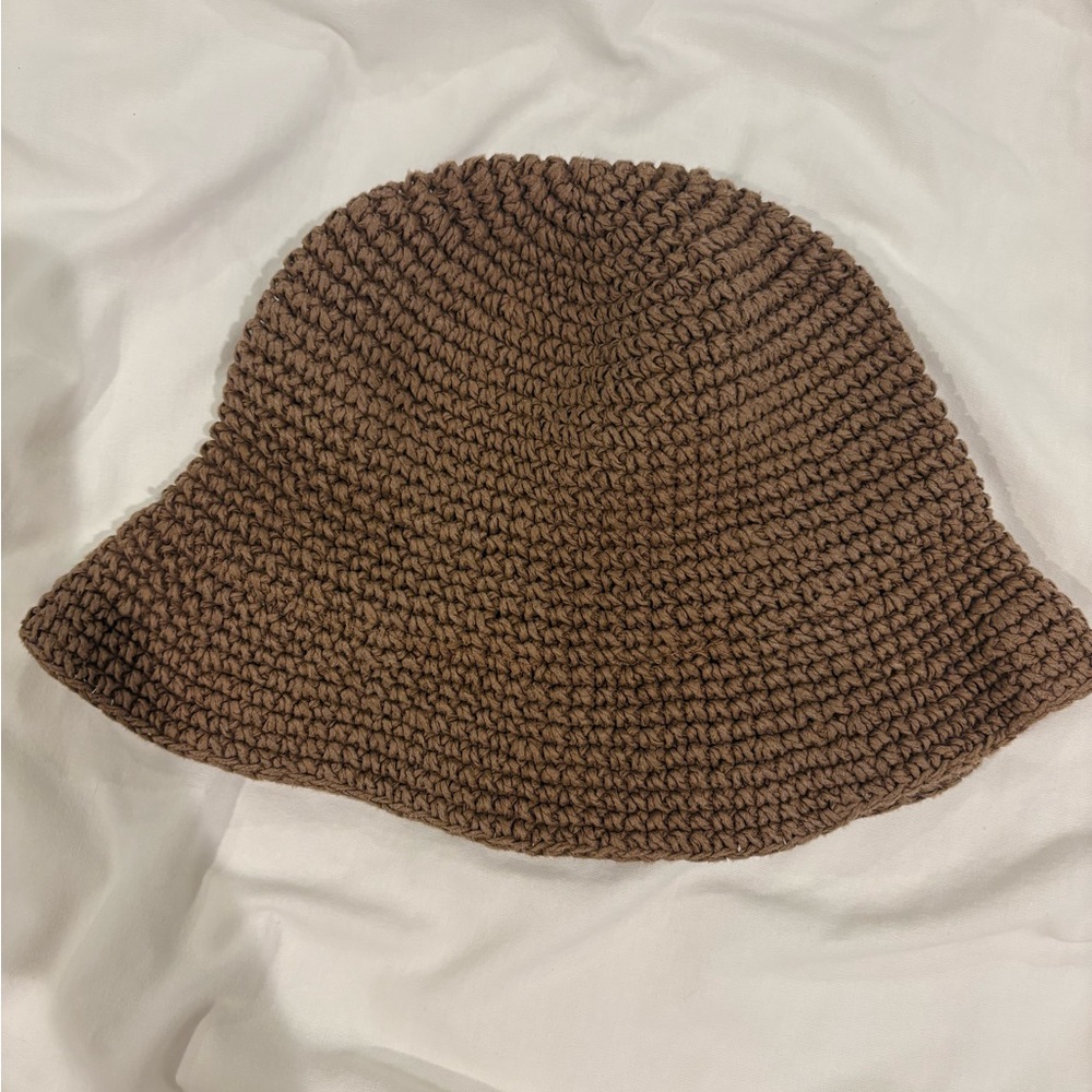 Brown Crochet Bucket Hat